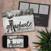 Trendy volledige foto script afstudeerfeest kaart