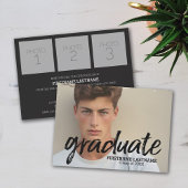 Trendy volledige foto script afstudeerfeest kaart