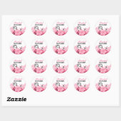 Trendy Vrijgezellenfeest Pink Flowers Sticker (Vel)
