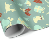 Trendy Vrolijke Viering Initiële Vrouwelijk Cadeaupapier (Rol Hoek)