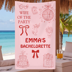 Trendy Vrouw Van Het Feest Bachelorette Party Spandoek