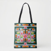 Trendy waterlelies modieuze Canvas tas (Voorkant)