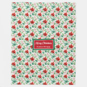 Trendy waterverf aangepaste naam classic gift flee fleece deken (Voorkant)