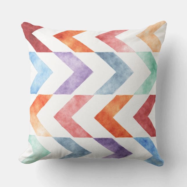 Trendy Waterverf Arrow Pillow Kussen (Voorkant)