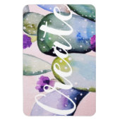 Trendy Waterverf Cactus Illustration Creëer Magneet (Verticaal)