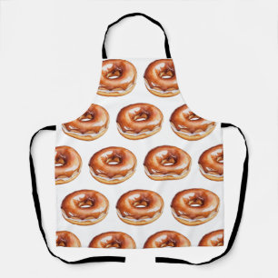 Trendy Waterverf Donut Pattern Schort