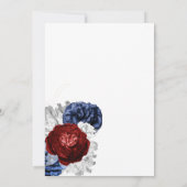 Trendy Waterverf Floral Geometric 4 juli Partij Kaart (Achterkant)