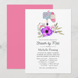 Trendy Waterverf Floral Vrijgezellenfeest per post Kaart