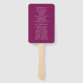 Trendy Waterverf Floral Wedding Programme Handwaaier (Achterkant)