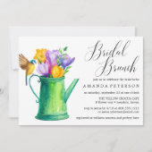 Trendy Waterverf Flowers bruiloft bruidsbrunch Kaart (Voorkant)