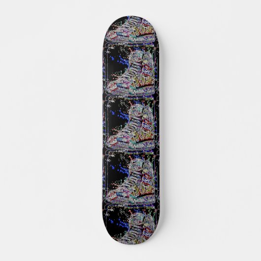 Trendy waterverf graffiti Sneakers Skateboard (Voorkant)