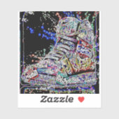 Trendy waterverf graffiti Sneakers Sticker (Vel)