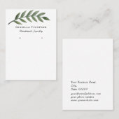 Trendy Waterverf Greenery Jewelry Earring Display Visitekaartje (Voorkant / Achterkant)