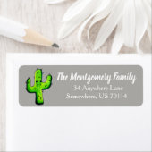 Trendy Waterverf Kawaii Cactus Etiket (Insitu)