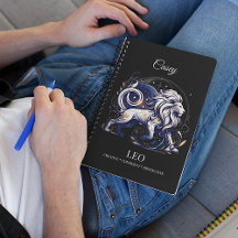 Trendy Waterverf Leo Zodiac Journal