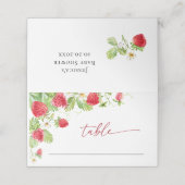 Trendy Waterverf Meadow Strawberry Baby shower (Buitenkant ongevouwen)