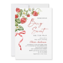 Trendy Waterverf Meadow Strawberry Baby shower