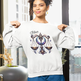 Trendy Waterverf Weegschaal Zodiac Sweatshirt