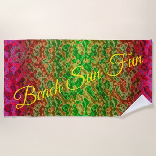 Trendy Waves Beach Towel Strandlaken (Voorkant)