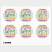 Trendy Wavy Text Inspirerend Affirmation Boho Ronde Sticker (Vel)