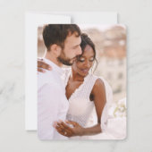 Trendy Weddenschap Foto RSVP met QR-code Kaartje (Achterkant)