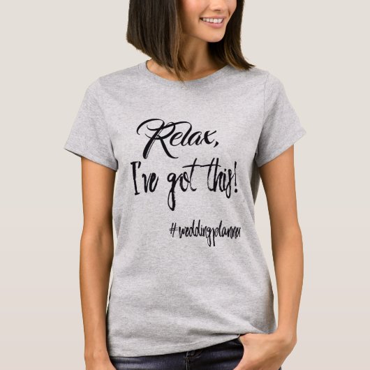 Trendy Wedding Planner Textografie T-shirt (Voorkant)