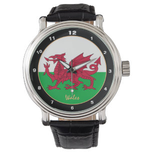 Trendy Welsh Flag Watch, Wales mode/design Horloge