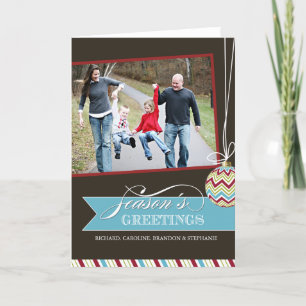 Trendy Wenskaart van de Foto van Kerstmis van de Feestdagen Kaart
