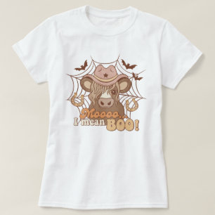 Trendy Western Funny Koe Moo Boo Halloween T-shirt