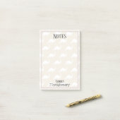 Trendy White Brontosaurus Dinosaurs Personalized Post-it® Notes (Op bureau)