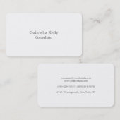 Trendy White Creative Plain Uniek Stijlvol Visitekaartje (Voorkant / Achterkant)