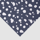 Trendy White Dalmatian Spots & Navy Tissuepapier (Detail)