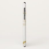 Trendy white faux marble gold accents Case-Mate iPhone case (Achterkant/links)