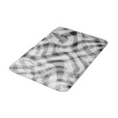 Trendy White Grey Black Retro Wavy Stripes Pattern Badmat (Gekanteld)