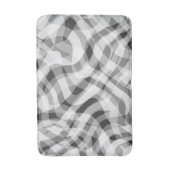 Trendy White Grey Black Retro Wavy Stripes Pattern Badmat (Voorkant Verticaal)