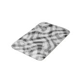 Trendy White Grey Black Retro Wavy Stripes Pattern Badmat (Gekanteld)
