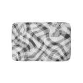 Trendy White Grey Black Retro Wavy Stripes Pattern Badmat (Voorkant)
