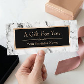 Trendy White Marble Let Gift Certificate Kaart