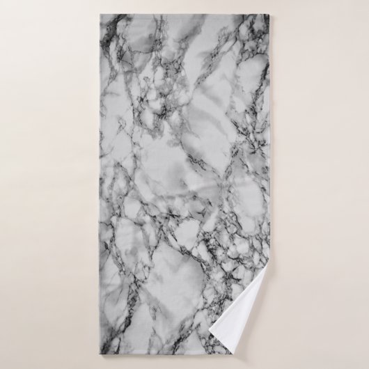 Trendy White Marble Stone - Badhanddoek (Badhanddoek)