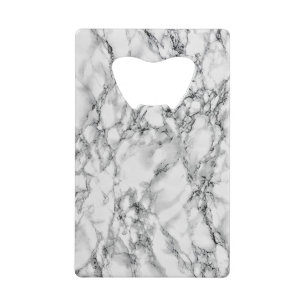 Trendy White Marble Stone Kredietkaart Flessenopener