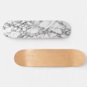 Trendy White Marble Stone - Modern Skateboard (Horizontaal)