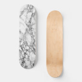 Trendy White Marble Stone - Modern Skateboard (Voorkant)