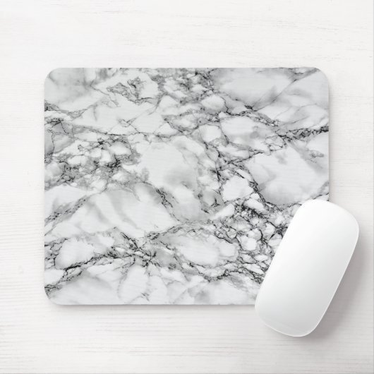 Trendy White Marble Stone Muismat (Met muis)