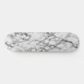 Trendy White Marble Stone Skateboard (Horizontaal)