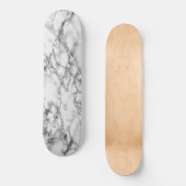 Trendy White Marble Stone Skateboard (Voorkant)