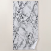 Trendy White Marble Stone Strandlaken (Voorkant)