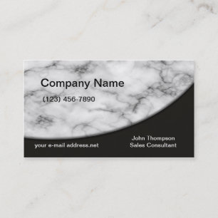 Trendy White Marble Visitekaartje