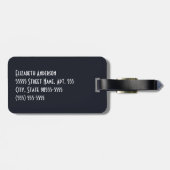 Trendy White Red en Navy Graphic Color Blocks Bagagelabel (Achterkant horizontaal)