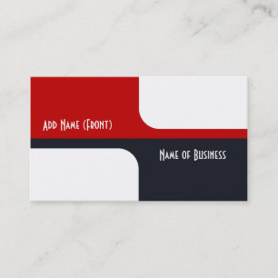 Trendy White Red en Navy Graphic Color Blocks Visitekaartje