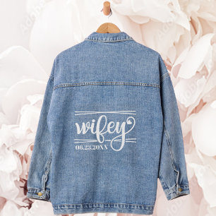 Trendy Wifey Huwelijkscadeau voor Jonggehuwden Denim Jacket